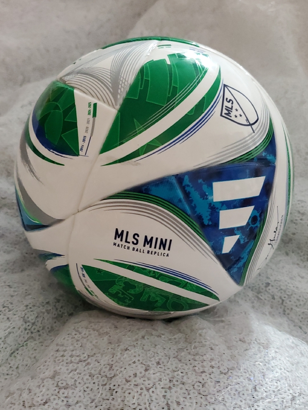 Adidas MLS Mini Match Ball Replica - Soccer - White, Green & Blue